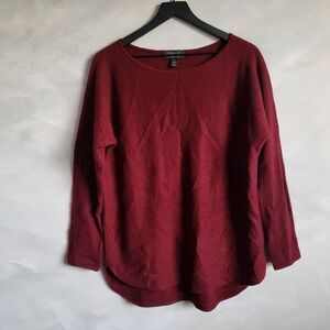 Cashmere Charter Club Luxury Burgundy 100% Cashmere Size M Long Sleeve Sweater